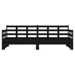 vidaXL Lit coulissant sans matelas noir 2x(80x200)cm