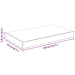 vidaXL Étagère murale flottante 4 Pièces Blanc brillant 40x23x3 8 cm MDF