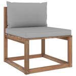 Vidaxl salon palette de jardin 3pièces avec coussins bois de pin imprégné
