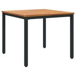 Ensemble de salle à manger de jardin vidaXL 3 pièces en poly rattan gris et bois d'acacia