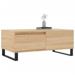 vidaXL Table basse Chêne sonoma 90x50x36 5 cm Bois d'ingénierie
