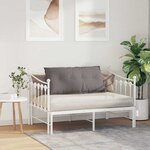 vidaXL Coussin de Dos Taupe 100 x 19 x 50 cm tissu