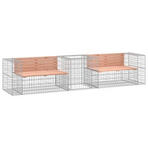 vidaXL Banc de jardin avec panier en gabion bois massif de douglas