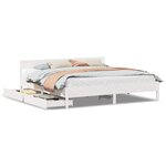 vidaXL Cadre de lit sans matelas blanc 160x200 cm bois de pin massif