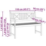 vidaXL Banc de jardin Marron 110 x 56 x 90 cm Bois d'acacia massif