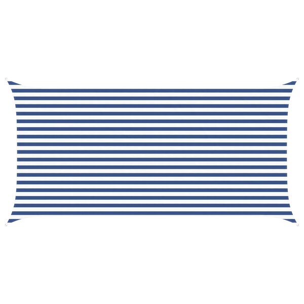 vidaXL Voile d'ombre Bleu et Blanc 2 5 x 5 m 100   polyester Oxford