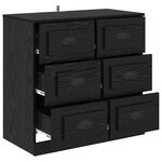 vidaXL Buffet Chêne noir 70 x 35 5 x 67 5 cm Bois d'ingénierie