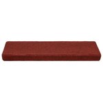 vidaXL Tapis de marches d'escalier 5 Pièces Bordeaux 65x21x4cm Aiguilleté
