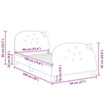 vidaXL Cadre de lit pour enfants avec tête de lit Rose 90 x 190 cm