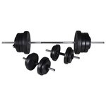 Vidaxl tour de musculation avec jeu d'haltères et poids 60 5 kg