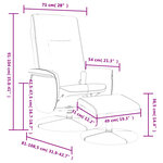 vidaXL Fauteuil inclinable de massage avec repose-pied gris similicuir