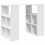 vidaXL Bureau avec étagère Blanc 90 x 50 x 75 cm Bois d'ingénierie