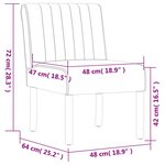 vidaXL Fauteuil sans accoudoirs gris foncé velours