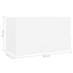 vidaXL Ensemble de meubles de salle de bain Blanc Aggloméré
