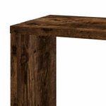 vidaXL Étagère d'angle murale chêne fumé 45x45x147cm bois d'ingénierie