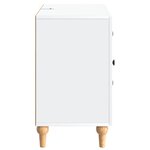 vidaXL Meuble TV avec tiroir Blanc 89 x 34 5 x 60 cm Bois d'ingénierie