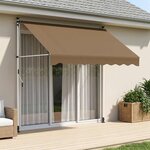 vidaXL Auvent rétractable manuel Beige 150 cm
