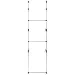 vidaXL Système de garde-robe télescopique avec barres Aluminium