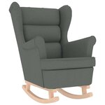 vidaXL Chaise à bascule gris foncé 74x90x102 cm tissu