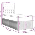 vidaXL Sommier à lattes de lit et matelas Vert foncé 80x200 cm Velours