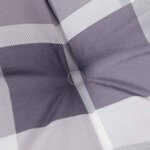 vidaXL Coussin de banc de jardin motif à carreaux gris 150x50x4 cm