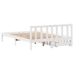 vidaXL Cadre de lit sans matelas blanc 120x190 cm bois de pin massif
