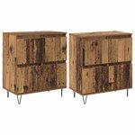 vidaXL Buffets 2 Pièces Bois ancien 120 x 35 x 70 cm Bois d'ingénierie