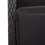 vidaXL Ensemble à manger de jardin coussins 5Pièces Noir Résine tressée