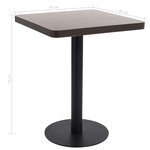 vidaXL Table de bistro Marron foncé 60x60 cm MDF