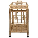 vidaXL Chariot à vin avec roues Naturel 85 x 50 x 93 cm Bambou
