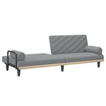 vidaXL Canapé-lit avec accoudoirs gris clair tissu
