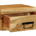 vidaXL Tables de chevet murales 2 Pièces bois massif d'acacia