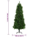 vidaXL Arbre de Noël artificiel aiguilles réalistes 240 cm vert
