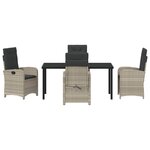 vidaXL Ensemble de salle à manger pour jardin 5 Pièces Gris clair