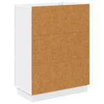 vidaXL Armoire à tiroirs Blanc 66 x 34 5 x 87 cm Bois d'ingénierie