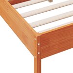 vidaXL Cadre de lit sans matelas cire marron 140x190cm bois pin massif