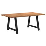 vidaXL Table à manger marron clair bois de chêne massif rectangulaire