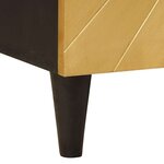 vidaXL Buffet Noir et or 60 x 33 x 75 cm bois de manguier massif