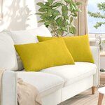 vidaXL Coussins de canapé 2 Pièces Jaune 80 x 40 cm