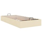 vidaXL Cadre de lit ottoman sans matelas crème 90x200 cm tissu