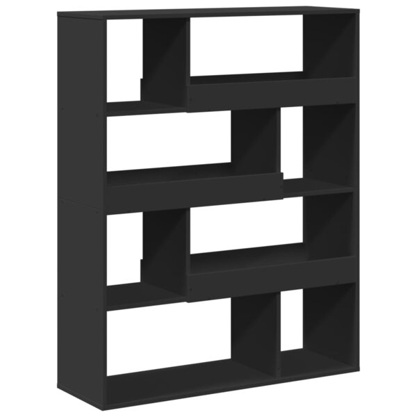 vidaXL Cloison de séparation noir 100x33x125 5 cm bois d'ingénierie