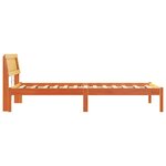 vidaXL Cadre de lit avec tête de lit Brun cire 75 x 190 cm Pin massif