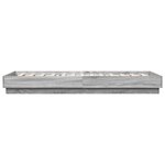 vidaXL Cadre de lit avec LED Sonoma gris 80 x 200 cm Bois d'ingénierie