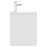 vidaXL Armoire d'évier avec lavabo intégré Blanc Aggloméré