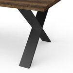 Table à manger MONACO - bois oak et noir - 180 x 90 x 74.8 cm