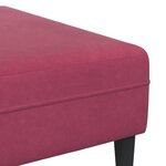 vidaXL Canapé en velours avec coussin 3 Pièces Bordeaux 208 cm Velours