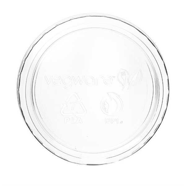Couvercle pla compostable pour gk 103 - lot de 2000 - vegware - acide polyactique (pla)