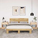 vidaXL Cadre de lit avec tête de lit sans matelas 140 x 200 cm