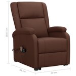 vidaXL Fauteuil de massage Marron Similicuir