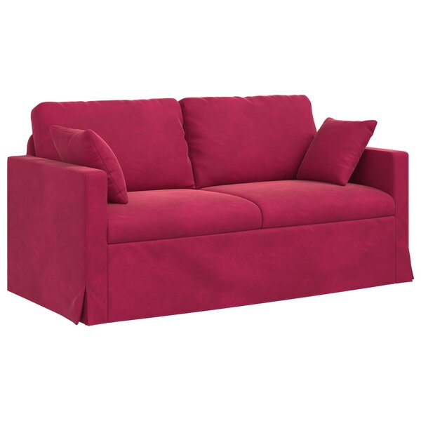 vidaXL Canapé Bordeaux 158 x 78 x 80 cm Velours